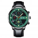 Leather Black Gold_Luxury Mens Sports es Men Business Stainless Steel Quartz Wrist Luminous Clock  M
