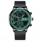 Mesh Black Black_Luxury Mens Sports es Men Business Stainless Steel Quartz Wrist Luminous Clock  Man