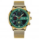 Mesh Gold Gold_Luxury Mens Sports es Men Business Stainless Steel Quartz Wrist Luminous Clock  Man C