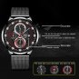 Leather Black Gold_Luxury Men's Sport es Stainless Steel Quartz Calendar Luminous Clock Men Casual L