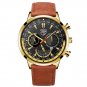 Leather Gold Black_2022 Mens es Luxury Men Stainless Steel Quartz Wrist  for Men Business Casual Lea