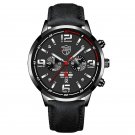 Leather Black Silver_Mens es Stainless Steel Mesh Belt Quartz Wrist  Luminous Clock Men Business Cas