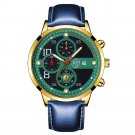 Leather Gold Gold_Mens Sports Luxury es Men Business Stainless Steel Quartz Wrist Luminous Clock  Ma