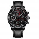 Leather Black Black_Luxury Mens es Men Business Stainless Steel Quartz Wrist Calendar Date Luminous 