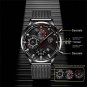 Leather Black Black_Luxury Mens es Men Business Stainless Steel Quartz Wrist Calendar Date Luminous