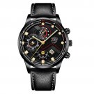 Leather Black old_Luxury Mens es Men Business Stainless Steel Quartz Wrist Calendar Date Luminous Cl
