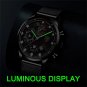 Mesh Black Silver_Luxury Mens es Men Business Stainless Steel Quartz Wrist Calendar Date Luminous Cl