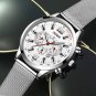 Leather Rose Blue_2022 Mens Sports es Men Stainless Steel Quartz Wrist  Calendar Luminous Clock Man 