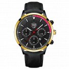 Leather  Gold Black_Brand For Men es Men Sport Stainless Steel Quartz Wrist Man Clock Business Casua