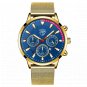 Mesh Gold Blue_Brand For Men es Men Sport Stainless Steel Quartz Wrist Man Clock Business Casual Lea
