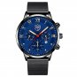 Mesh Black Blue_Mens es Stainless Steel Mesh Belt Quartz Wrist Luminous Clock Men Business Casual L