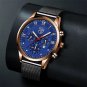 Leather Black Gold_Mens es Luxury Stainless Steel Mesh Belt Quartz Wrist for Men Business Casual Lea