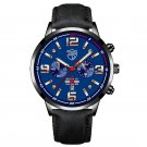 Leather Black Blue_men's stainless steel es luxury calendar quartz es business es for men