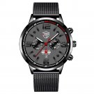 Mesh Black Black_men's stainless steel es luxury calendar quartz es business es for men