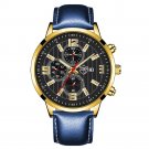 Leather Gold Black_Mens Luxury Sports es Men Business Stainless Steel Mesh Belt Quartz Clock Man Cas