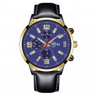 Leather Gold Blue_2022 Mens Sports es for Men Business Stainless Steel Mesh belt Quartz Wrist  Luxur