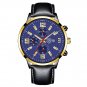 Leather Gold Blue_2022 Mens Sports es for Men Business Stainless Steel Mesh belt Quartz Wrist Luxur