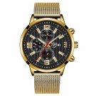 Steel Gold Black_2022 Mens Sports es for Men Business Stainless Steel Mesh belt Quartz Wrist  Luxury