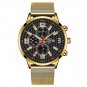 Steel Gold Black_2022 Mens Sports es for Men Business Stainless Steel Mesh belt Quartz Wrist Luxury