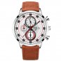 Leather Silver White_2022 men's sports es men luxury stainless steel quartz es luminous clock man bu