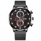 Mesh Black Silver_2022 men's sports es men luxury stainless steel quartz es luminous clock man busin