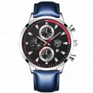 Leather Silver Black_Mens Sports es Men Business Stainless Steel Mesh belt Quartz Wrist  Luminous Cl