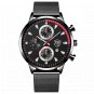 Mesh Black Silver_Mens Sports es Men Business Stainless Steel Mesh belt Quartz Wrist Luminous Clock