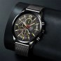 Leather Silver Green_2022 Luxury Mens Black es Men Business Stainless Steel Quartz Calendar Wrist M