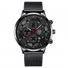 Mesh Black Black_2022 Luxury Mens Black es Men Business Stainless Steel Quartz Calendar Wrist  Man S