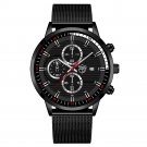 Mesh Black Silver_2022 men's sports es men luxury stainless steel quartz es luminous clock man busin