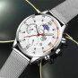 Leather Black Black_2022 Luxury Mens es Men Business Stainless Steel Mesh Belt Quartz Clock Man Casu