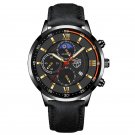 Leather Black Gold_2022 Luxury Mens es Men Business Stainless Steel Mesh Belt Quartz Clock Man Casua