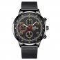 Mesh Black Gold_Mens Luxury es Stainless Steel Mesh Belt Quartz Wrist Men Business Casual Leather