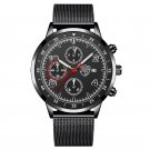 Mesh Black Silver_Mens Luxury es Stainless Steel Mesh Belt Quartz Wrist  Men Business Casual Leather