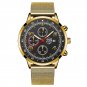 Mesh Gold Black_Mens Luxury es Stainless Steel Mesh Belt Quartz Wrist Men Business Casual Leather