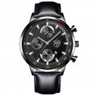 Leather Black Silver_Luxury  Mens es Stainless Steel Mesh Belt Quartz Wrist Men Casual Leather Calen