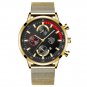 Mesh Gold Black_Luxury Mens es Stainless Steel Mesh Belt Quartz Wrist Men Casual Leather Calendar L