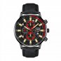 Leather Black Red_Mens Luxury Sports es Men Business Stainless Steel Mesh Belt Quartz Clock Man Casu