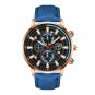 Leather Blue Black_Mens Luxury Sports es Men Business Stainless Steel Mesh Belt Quartz Clock Man Cas