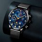 Leather Black old_Mens es Men Business Casual Stainless Steel Quartz Wrist for Man Calendar Clock Le