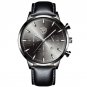 Leather Black Silver_Mens es Luxury Stainless Steel Mesh Belt Quartz Wrist Luminous Clock Men Busine