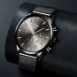 Leather Gold Blue_Mens es Luxury Stainless Steel Mesh Belt Quartz Wrist Luminous Clock Men Business 