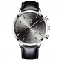 Leather Silver Black_Mens es Luxury Stainless Steel Mesh Belt Quartz Wrist Luminous Clock Men Busine