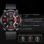 Leather Black Red_2022 Luxury Mens es Stainless Steel Mesh Belt Quartz Wrist Luminous Clock Men Bus