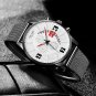 Leather Silver White_2022 Luxury Mens es Stainless Steel Mesh Belt Quartz Wrist Luminous Clock Men