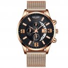 Mesh Rose Black_2022 Luxury Mens es Stainless Steel Mesh Belt Quartz Wrist  Luminous Clock Men Busin
