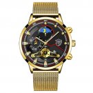 Mesh Gold Black_2022 Men's es Luxury Designer For Men Stainless Men Steel Mesh Strap Calendar es Bus