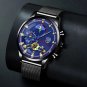 Leather Black Black_Luxury es for Men Business Stainless Steel Quartz Wrist Calendar Clock Mens Cas