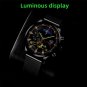 Leather Gold Black_Luxury es for Men Business Stainless Steel Quartz Wrist  Calendar Clock Mens Casu