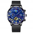 Mesh Black Blue_Luxury es for Men Business Stainless Steel Quartz Wrist  Calendar Clock Mens Casual 